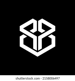 Futuristic letter B logo design concept