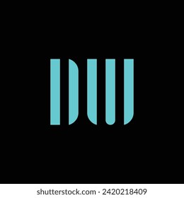 Futuristic letter D and W. Great for technology business logo