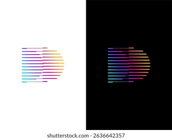 futuristic Letter DD or letter D planet logo concept vector icon