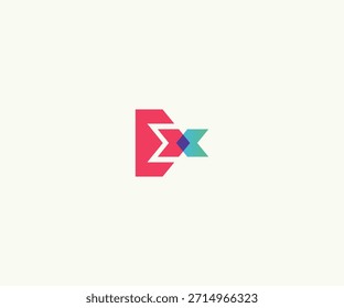 Modelo de Design de Logotipo EX Carta Futurista