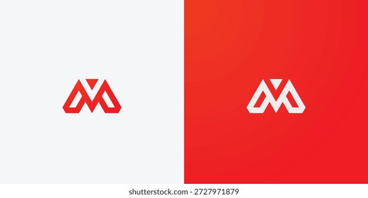 Futuristischer Buchstabe M technisches Logo