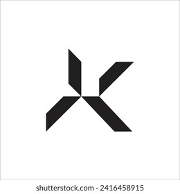 Futuristic letter X shaped into windmill logo