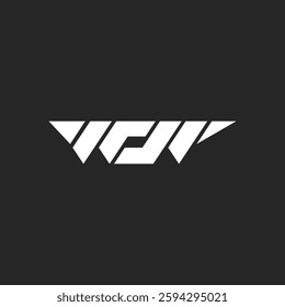 futuristic lettering wow for business logo
