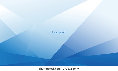 Fondo geométrico abstracto azul claro futurista con fragmentos cristalinos y patrones poligonales brillantes para la ciencia y los conceptos de red de datos.