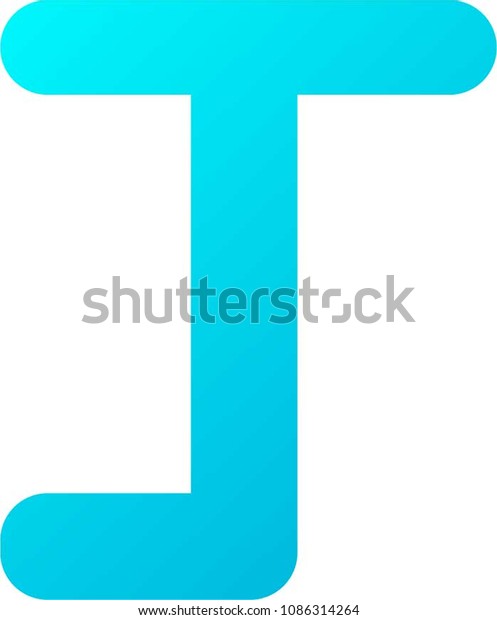 Futuristic Light Blue Letter T Logo Stock Vector Royalty Free