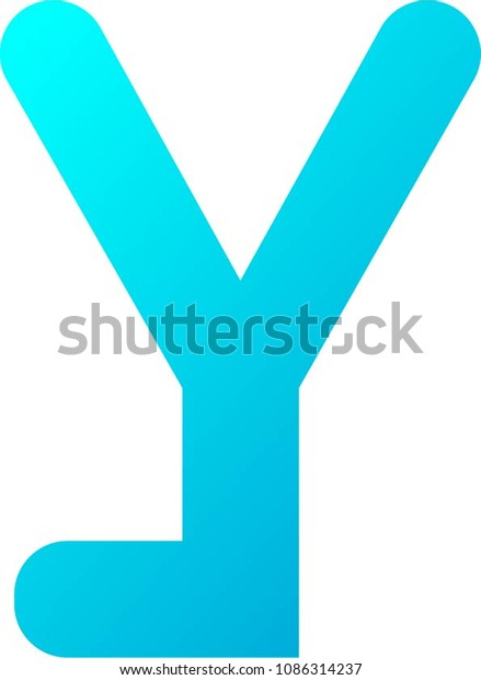 Futuristic Light Blue Letter Y Logo Stock Vector (Royalty Free ...