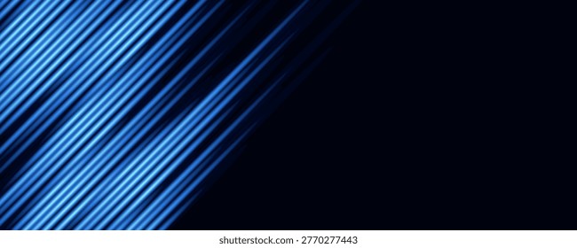 Futuristic light composition with glowing blue lines and spark effects, ideal for digital and sci-fi visuals.