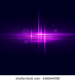 Futuristic Light Effect. Colorful Lens Flare. Star, Explosion and Electric Power Design. Vector