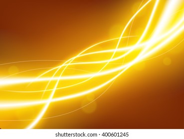 Futuristic light gold line glowing background