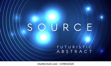 Futuristic light particles abstract background design. Landing page template. Eps10 vector.