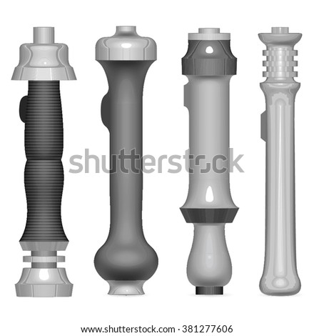 Futuristic light sabers concept. Vector
