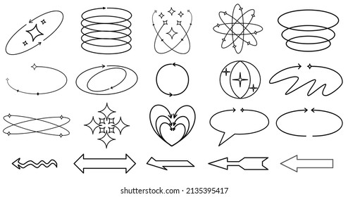 Abstrakte Elemente für das Design von Logoplakaten mit futuristischer Liniengeometrie 