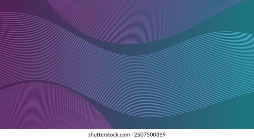 futuristisches Linienstreifenmuster auf weißem wellenförmigem Hintergrund. abstrakte moderne Hintergrund futuristische Grafik Energie Schallwellen Technologie Konzept Design