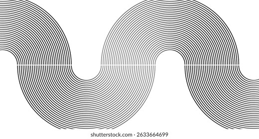 padrão de faixa de linha futurista no fundo ondulado branco. plano de fundo moderno abstrato energia gráfica futurista ondas de som tecnologia conceito design