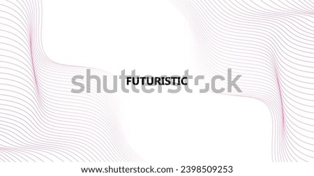 futuristic Line stripe pattern on white Wavy background. abstract modern background futuristic graphic energy sound waves technology concept design