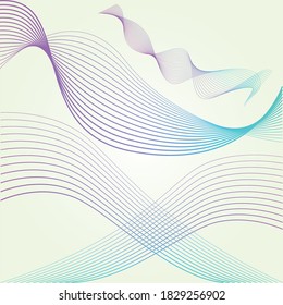 Futuristic lines, on white background