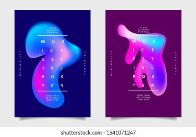 Futuristic liquid flyer design template for event promotion. A4 promotion publication for print. Editable vector illustration.