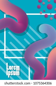 Futuristic liquid worm poster