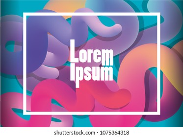 Futuristic liquid worm poster