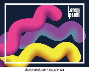 Futuristic liquid worm poster
