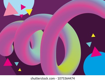 Futuristic liquid worm poster