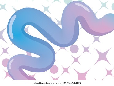 Futuristic liquid worm poster