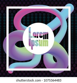 Futuristic liquid worm poster