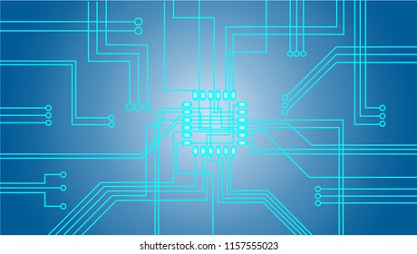 A futuristic looking circuit board