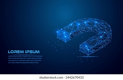 Futuristic low poly wireframe magnet.Modern wireframe vector magnet illustration. Business and marketing concept. it is isolated on a dark blue background.