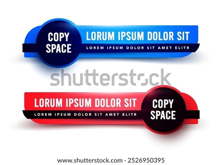 Futuristic Lower Third Information Banner