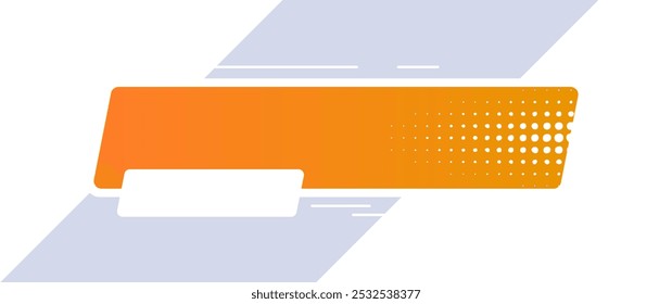 Futuristic lower third interface illustration. Video overlay element.