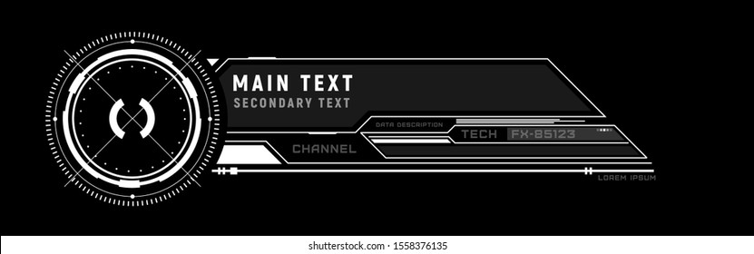Futuristic Lower Third Scifi Design Template Stock Vector (Royalty Free ...