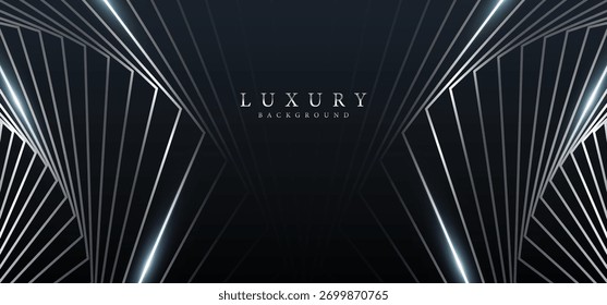 Futuristic Luxury Background with Glowing Lines and Dark Symmetrical Design