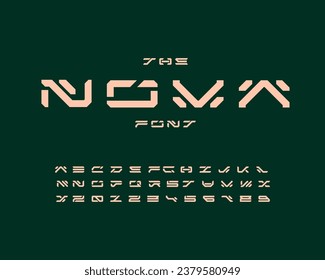 Futuristic Machinery Designer font set in vector format