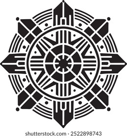 Futuristic Mandala with Cyberpunk Aesthetic Mandala , Mandala Design