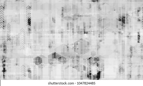 Futuristic Matrix Cyberspace Background with Binary Code. Innovation Engineering Texture. Scientific Futuristic Grunge Pattern. Flyer, Cover Design Background.