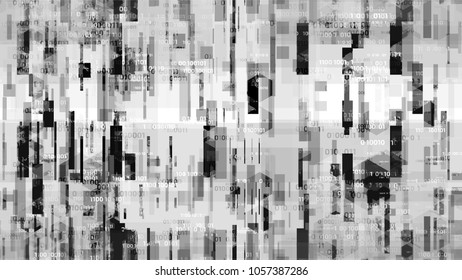 Futuristic Matrix Cyberspace Background with Binary Code. Artificial Intelligence System Texture. Data Analytic Technology Pattern. Flyer, Cover Design Background.