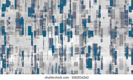 Futuristic Matrix Cyberspace Background with Binary Code. Artificial Intelligence System Texture. Scientific Futuristic Grunge Pattern. Flyer, Cover Design Background.