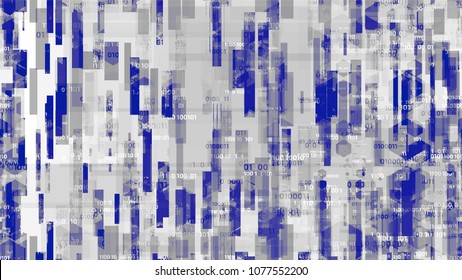 Futuristic Matrix Cyberspace Background with Binary Code. Telecommunication High Tech Texture. Abstract  Sci Fi, Scientific Pattern. Flyer, Cover Design Background.