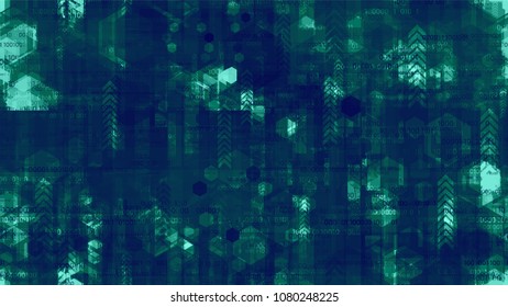 Futuristic Matrix Cyberspace Background with Binary Code. Virtual Info Transfer Texture. Abstract  Sci Fi, Scientific Pattern. Packaging, Ad Design Background.