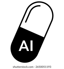 Futuristic Medical Concept of Smart Drug Capsule Featuring AI Technology for Enhanced Healthcare Solutions