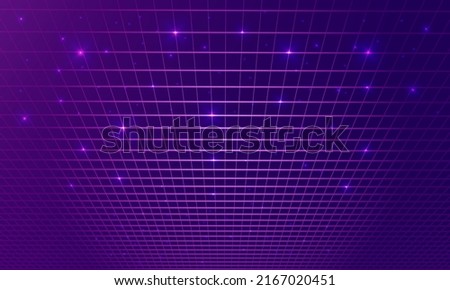 Futuristic meta verse background, wire frame. Neon glow, lines of light. cyberspace illustration. illustration.