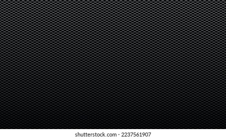 Fondo de metal futurista. Vector monocromo. Fondo de textura oscuro. Metal perforado 