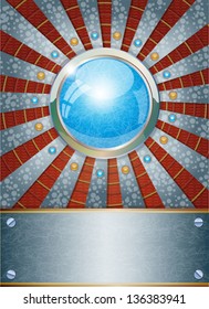 Futuristic metallic background. Illustration 10 version.
