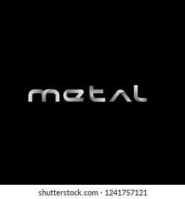futuristic metallic design, vector word metal