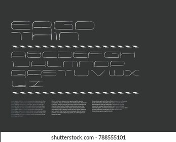 Futuristic Metallic font set