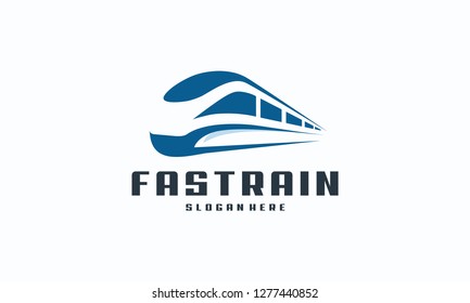 Futuristic Metro Railway Transport Logotype icon, Fast Train logo designs concept vector