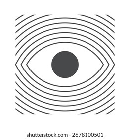 Forma ocular futurista de meados do século