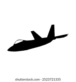 futuristic military stealth jetfighter silhouette