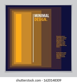 Futuristic minimal brochure graphic design template. Vector geometric abstract background. Design template for flyer, booklet, greeting card, invitation and advertising. 
